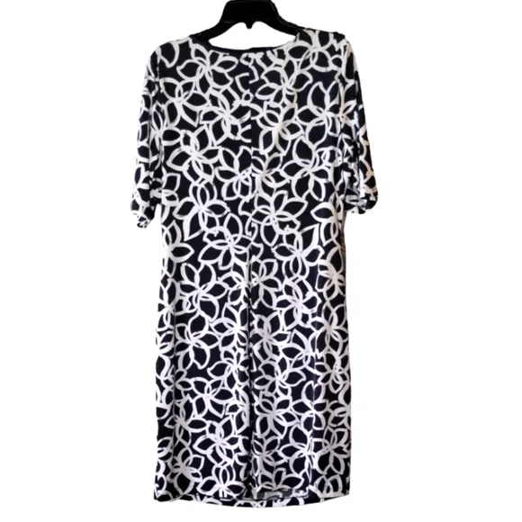 Anne Klein Women's Valentina Printed Sheath Dress Blue and White - Picture 2 of 5